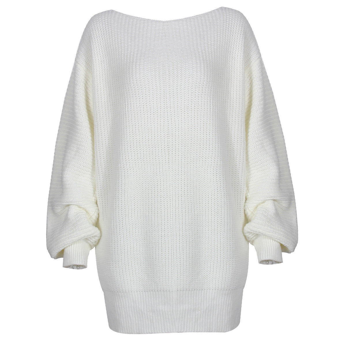 Real shot autumn and winter Europe and the United States long sleeve collar casual loose knitted sweater dress Amazon explosions cross-border women's clothing