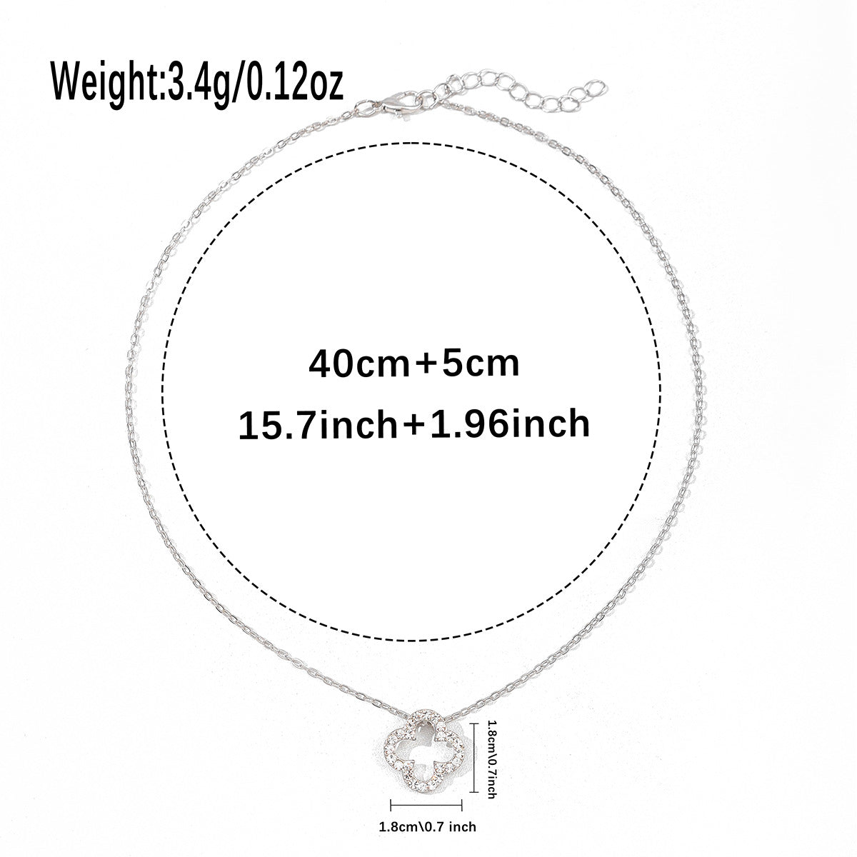 Four-Leaf Clover Necklace Wholesale New Cross-Border Alloy Jewelry Niche High-End Diamond Necklace Pendant Women's Clavicle Chain