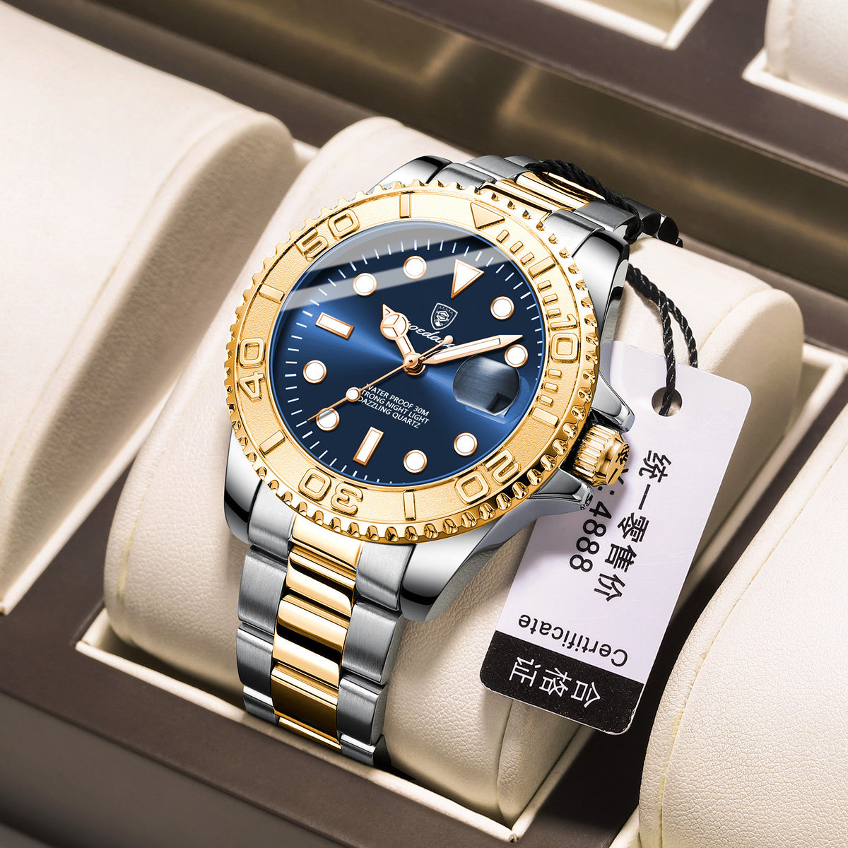Relógio de Pulso Quartz para Homem à Prova de Água 50m