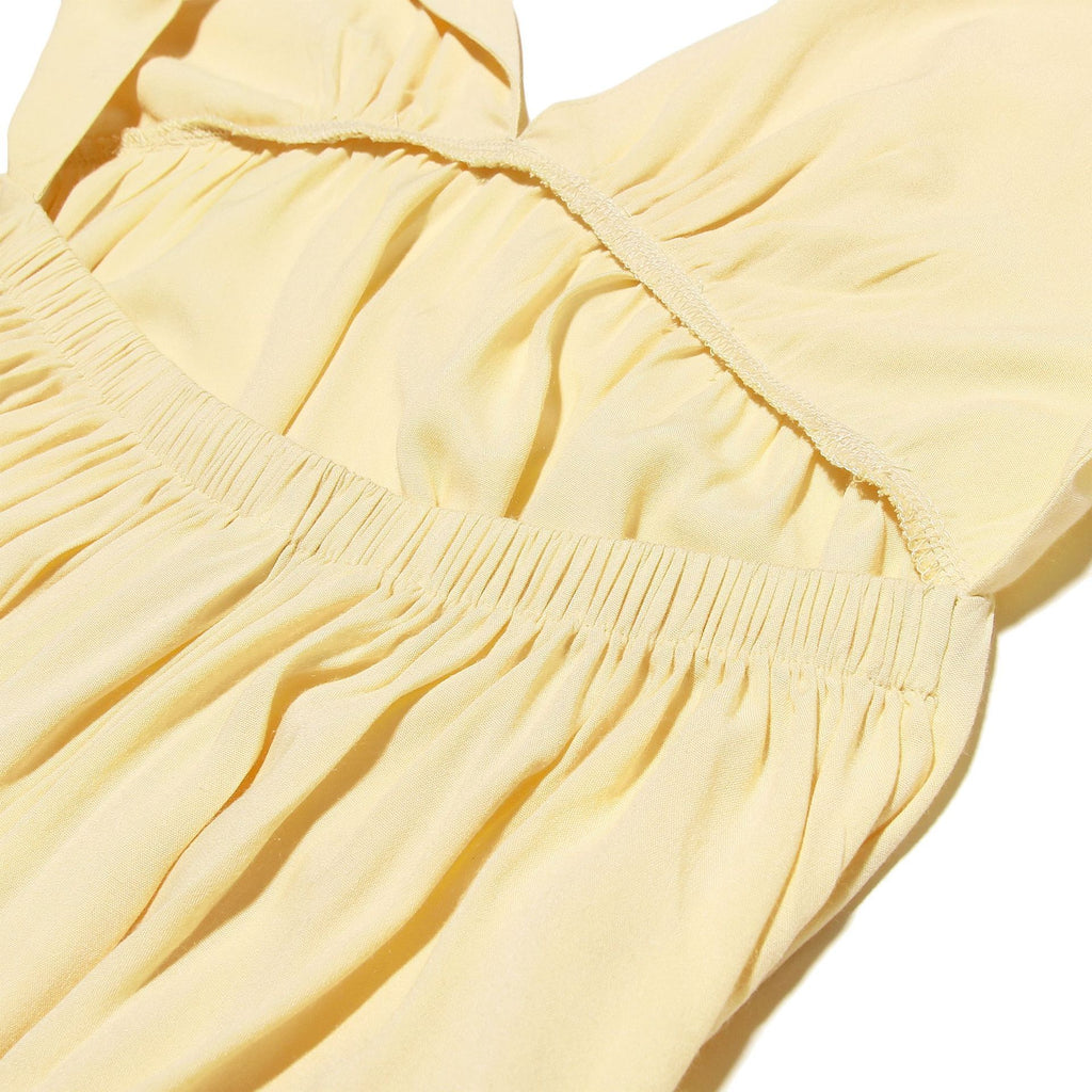 Vestido de Verão com Costas Abertas, Decote V e Alças