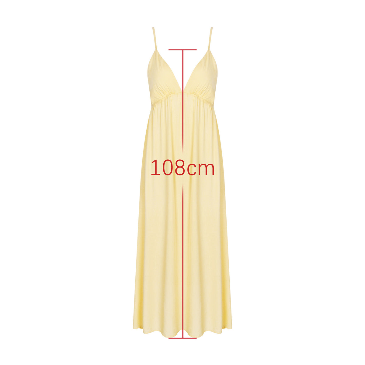 Vestido de Verão com Costas Abertas, Decote V e Alças