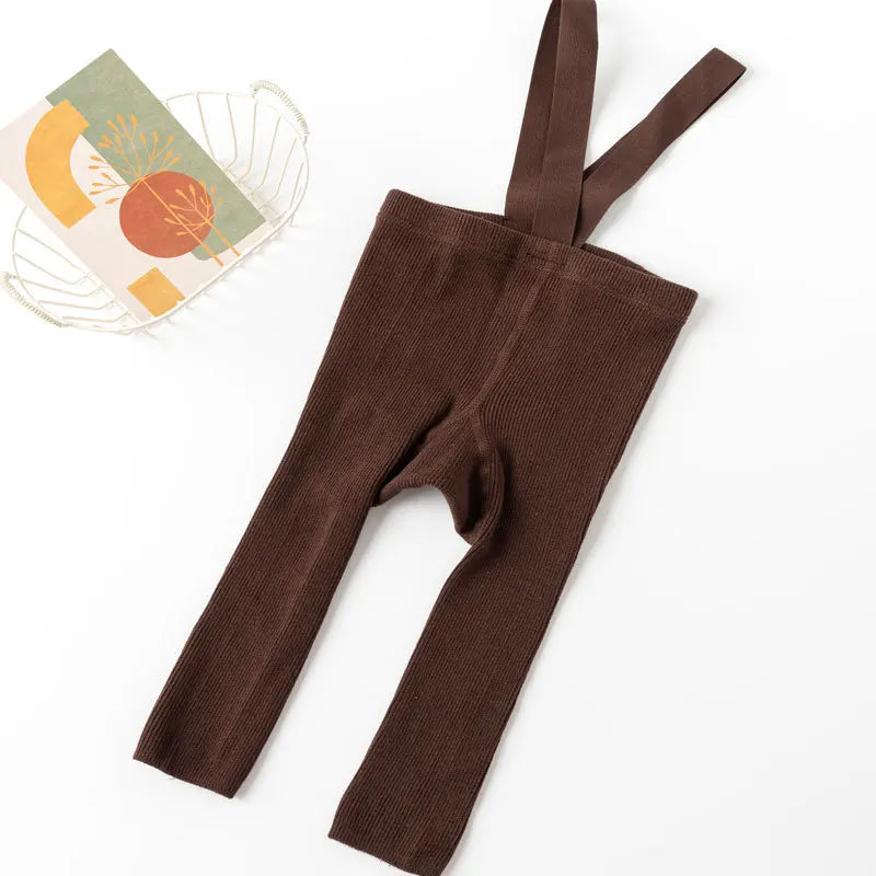 Leggings com Suspensório para Bebê Menina ou Menino, Cintura Alta, Alta Elasticidade, Estilo Simples, Acessórios de Roupa de Primavera, Meias 1-2 Anos