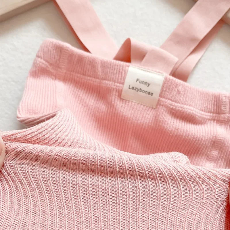 Leggings com Suspensório para Bebê Menina ou Menino, Cintura Alta, Alta Elasticidade, Estilo Simples, Acessórios de Roupa de Primavera, Meias 1-2 Anos