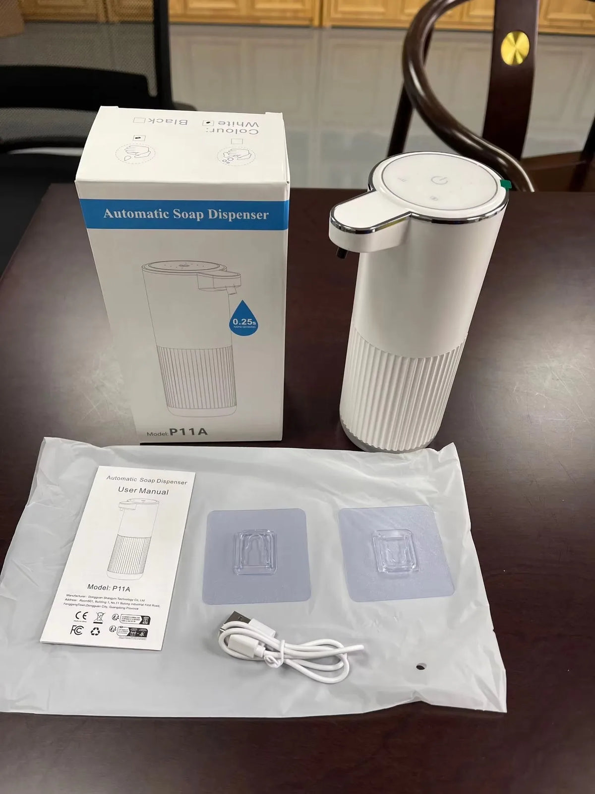 Dispensador de sabão IPX5, recarregável elétrico e inteligente pode ser usado na cozinha ou banheiro