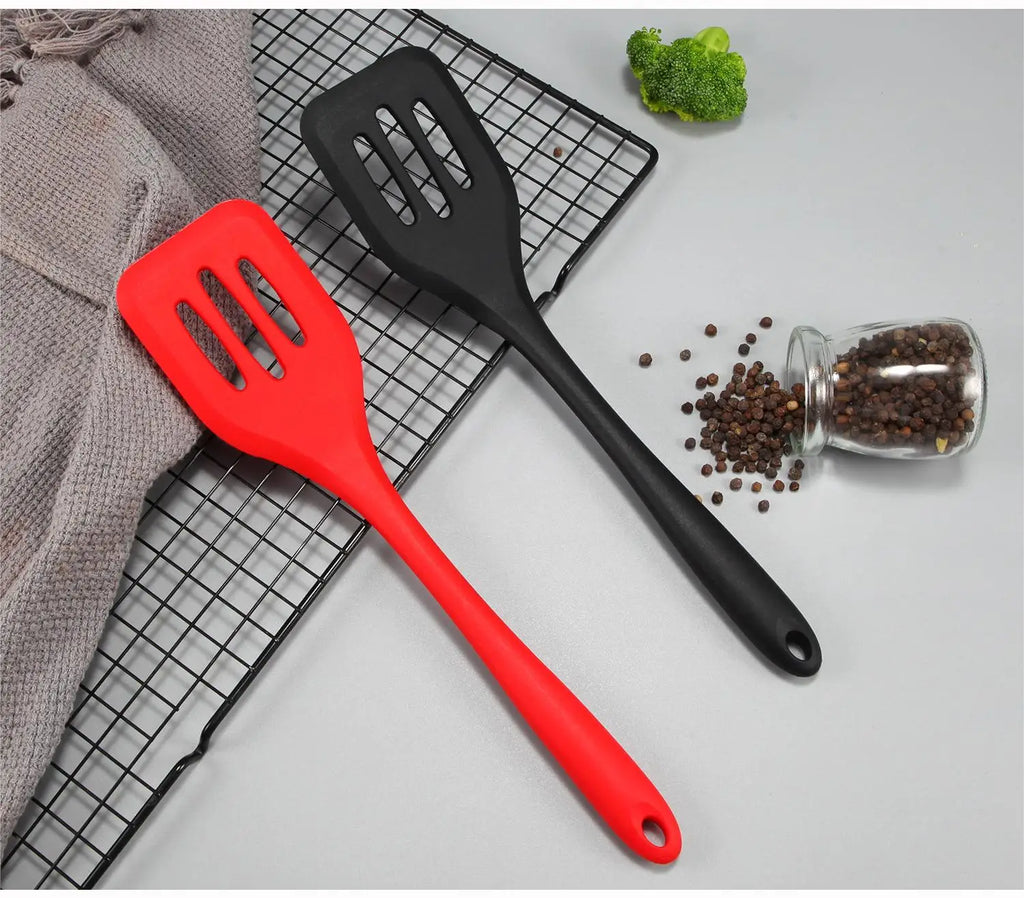 Espátula de Silicone Ranhurada para Cozinha