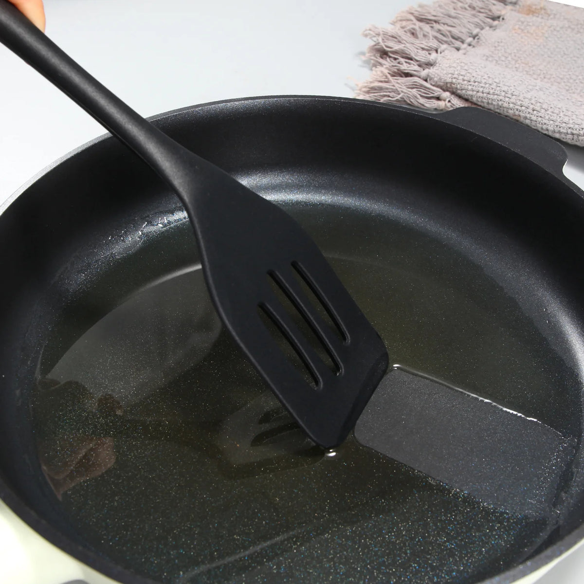 Espátula de Silicone Ranhurada para Cozinha