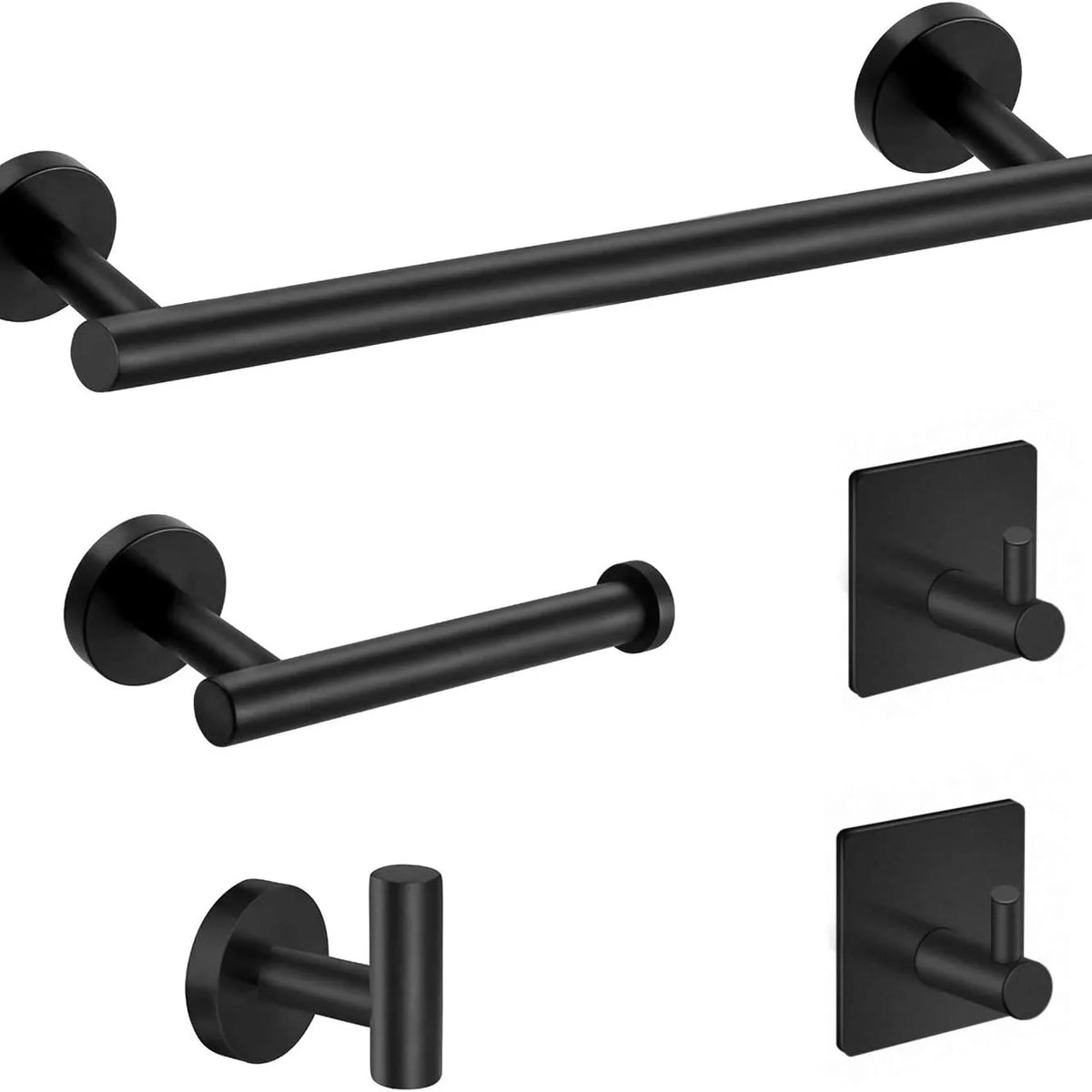 Conjunto de 5 Acessórios de Casa de Banho em Aço Inox