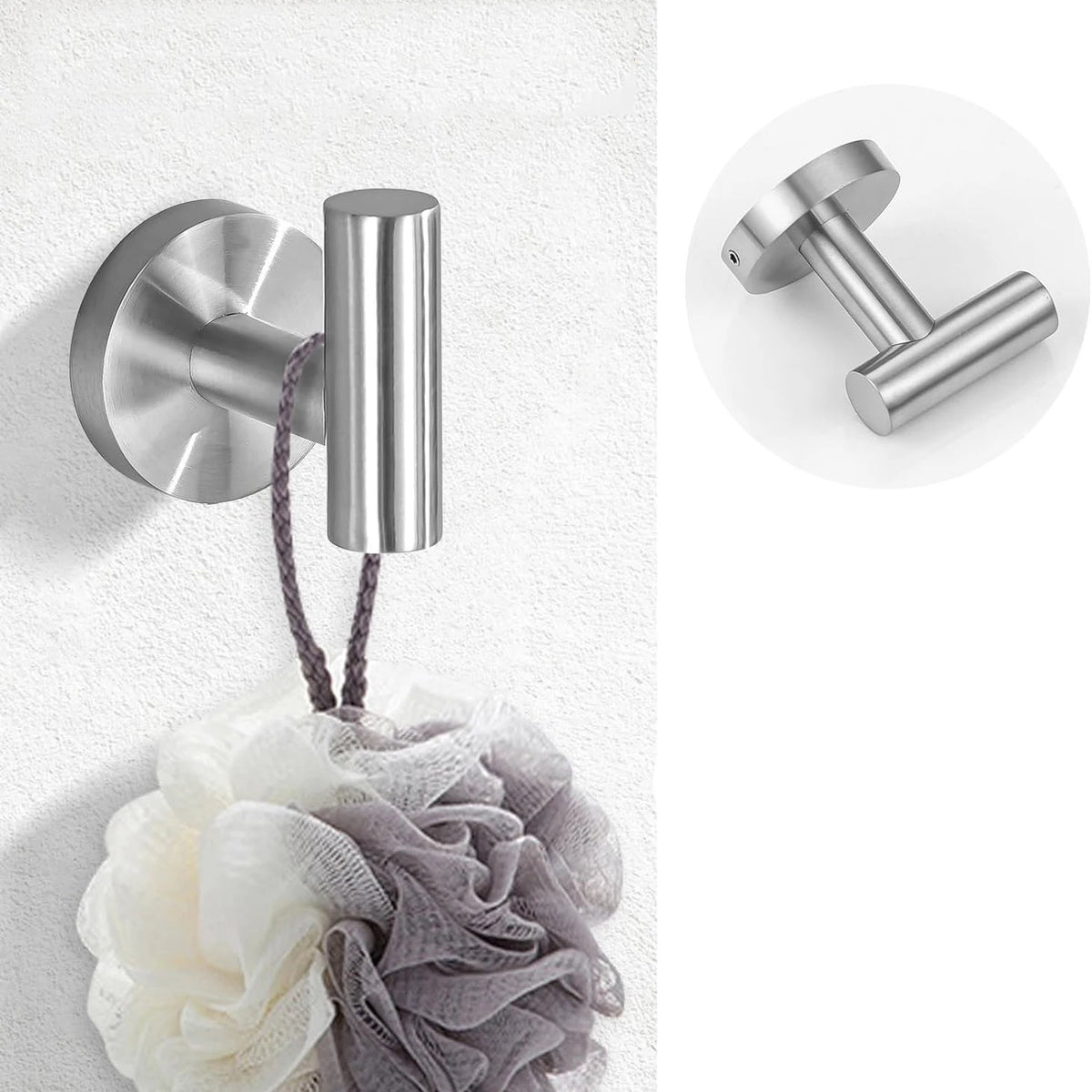 Conjunto de 5 Acessórios de Casa de Banho em Aço Inox